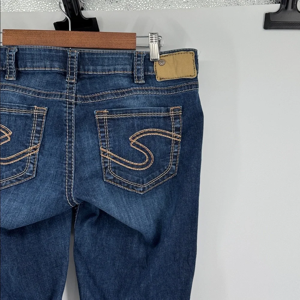 Silver Aiko Mid Capri Blue Women's Jeans Women's Size W31 L22